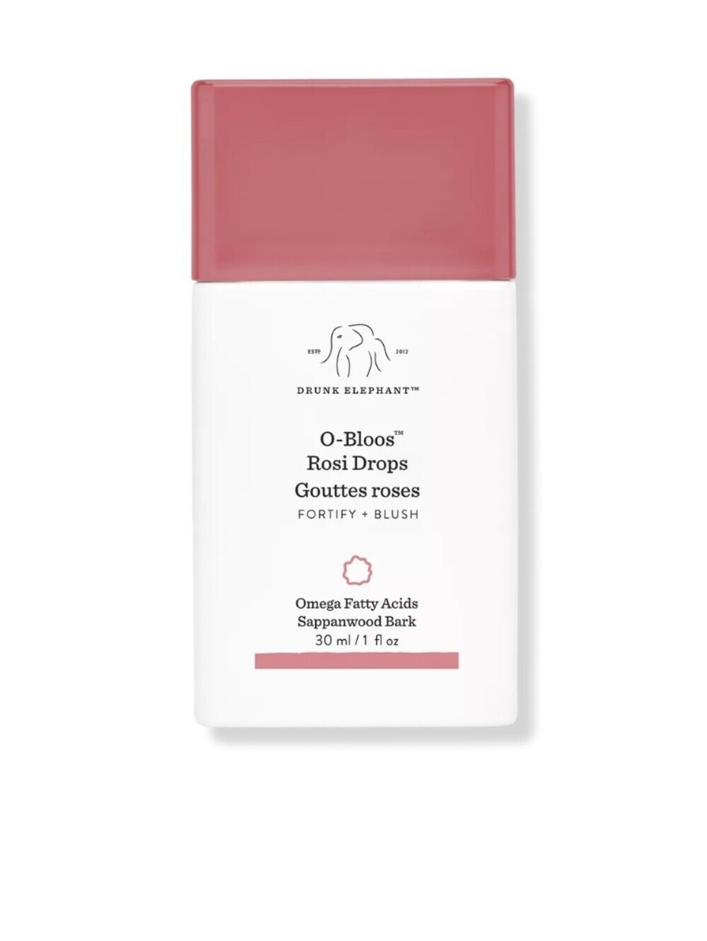 Drunk Elephant O-Bloos Rosi Drops Fortify + Blush, 30ml, NIB